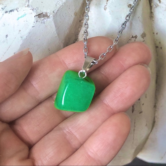 pendant quartz charm silver plated necklace - Picture 2 of 3